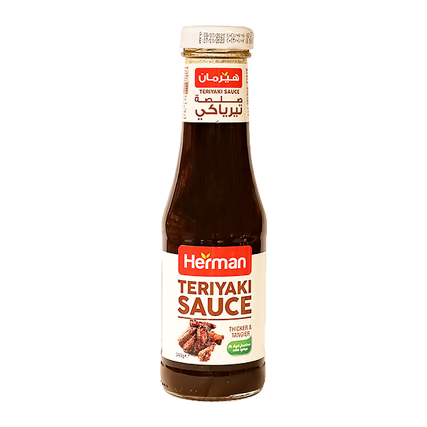 HERMAN TERIYAKI SAUCE GLASS BOTTLE 340G