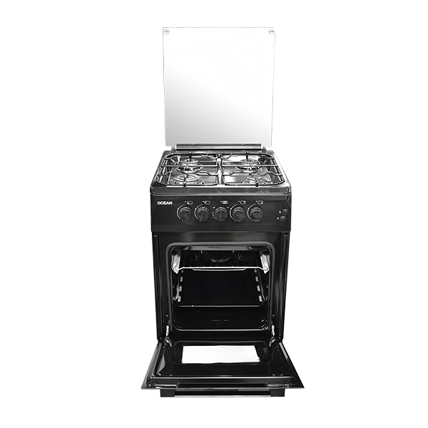 OCEAN STAND UP GAS COOKER 4 BURNER BLACK OCGM5640