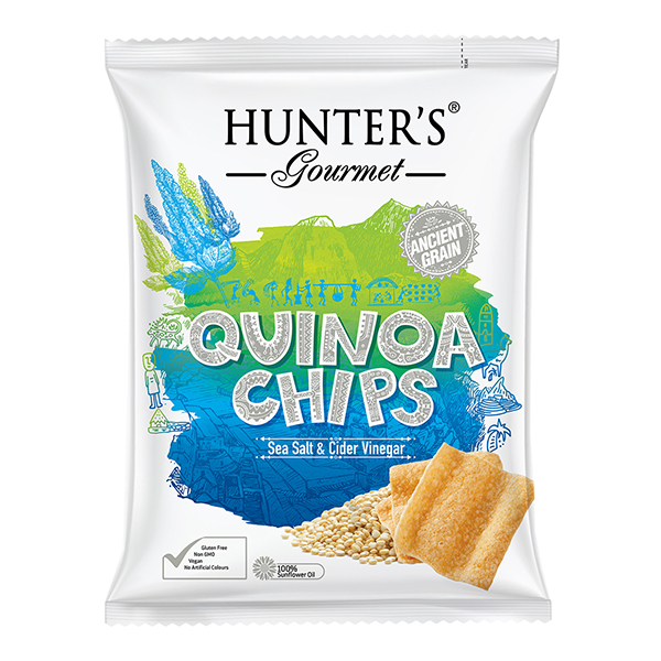 HUNTER'S QUINOA CHIPS SALT & VINEGAR 75G 