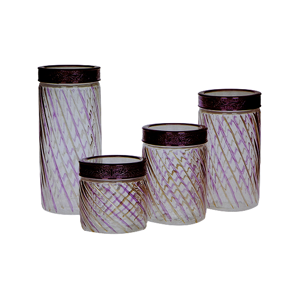 AVIOS GLASS CANISTER SET 4PCS AVS-180