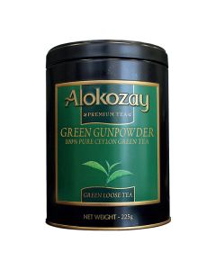 ALOKOZAY GREEN TEA  BROKEN LEAVES TIN 225G