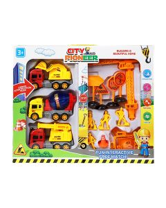 FRICTION TRUCK SET 3PIECES WITH SIGN+WORKER+STAT 