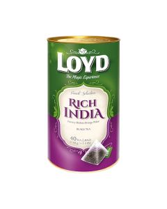 LOYD BLACK TEA RICH INDIA TIN 40 TEA BAGS 68G