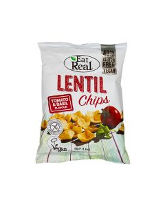 EAT REAL LENTIL CHIPS TOMATO & BASIL 40G 
