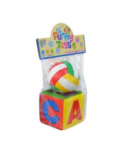 SPONGE BALL WITH BELL TOY 2PC SET MKL062402