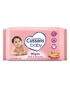 CUSSONS BABY WIPES SOFT AND SMOOTH 2+1 (1 X 50 SHEETS) 