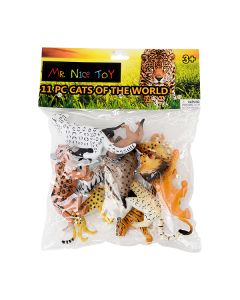 WILD CATS TOY SET 11PCS 3YRS+ DQL-170783