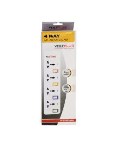 VOLTPLUS EXTENSION SOCKET 4WAY 2METRE