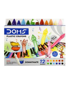 DOMS CRAYONS SET DOMMYMATE PLASTIC 12PCS 
