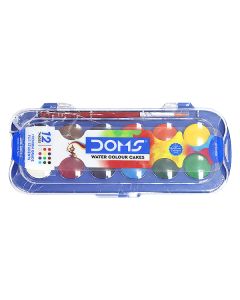 DOMS WATER COLOUR CAKES SET 12PCS 23MM