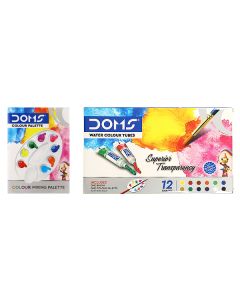 DOMS WATER COLOR TUBES WITH COLOR PALETTE 12 SHADES