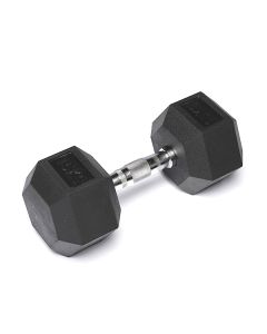 PROESCE RUBBER DUMBBELL SINGLE HEX 15KG LKDB-111-15KG