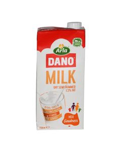 DANO MILK UHT SEMI SKIMMED 1.5% FAT 1L 