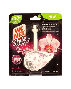 WC NET CRYSTAL RIM BLOCK PINK FLOWERS  