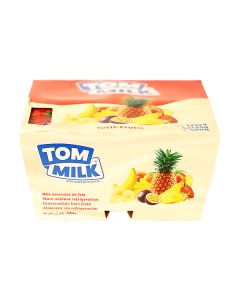 TOM MILK TUTTI-FRUTTI DAIRY DESSERT 125G 4PCS