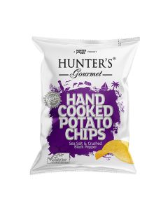 HUNTER'S POTATO CHIPS SEA SALT & CRUSHED BLACK PEPPER 125G 