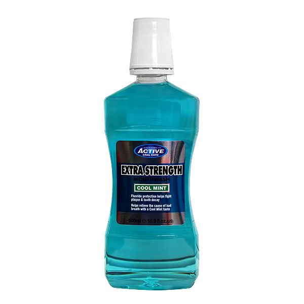 ACTIVE MOUTHWASH  EXTRA STRENGTH COOL MINT 500ML 