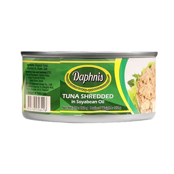 DAPHNIS TUNA SHREDDED IN SOYABEAN OIL 160G 