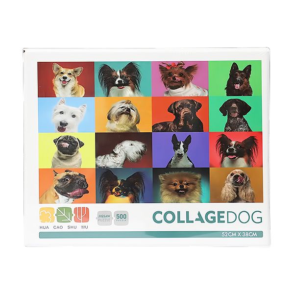 JIGSAW PUZZLE SET 500PC COLLAGE DOG
