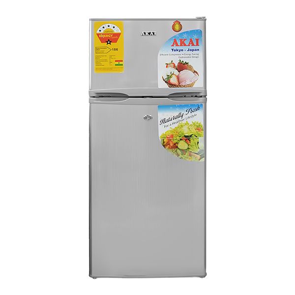 AKAI FRIDGE DOUBLE DOOR 127L SILVER RF108A-127L