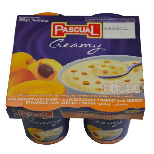 PASCUAL YOGHURT APRICOT & MANGO 125G X 4