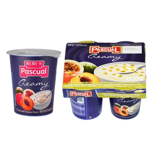 PASCUAL YOGHURT PEACH & PASSION FRUITS 125G X 4PC