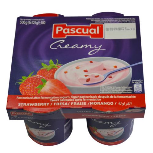 PASCUAL YOGHURT STRAWBERRIES 125G X 4