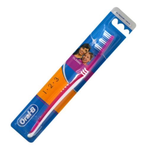 ORAL B 123 MEDIUM TOOTHBRUSH   