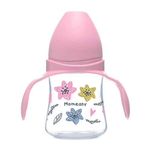 MOMEASY WIDE NECK FEEDING BOTTLE 5OZ WITH HANDLE