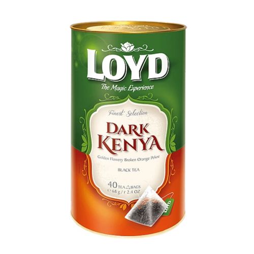 LOYD BLACK TEA DARK KENYA TIN 40 TEA BAGS 68G 