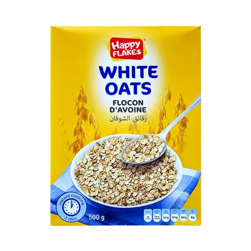 HAPPYFLAKES WHITE OATS 500G 