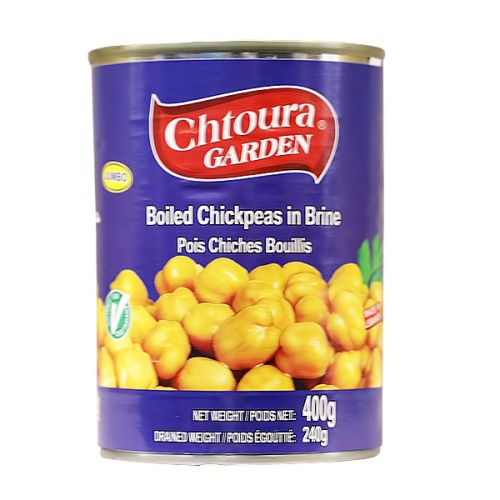 CHTOURA CONSERVES GARDEN BOILED CHICK PEAS 400G