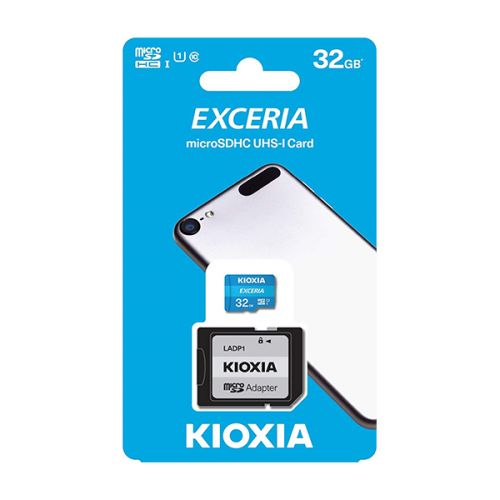 KIOXIA 32GB MICRO SD CARD WITH ADAPTOR BLUE