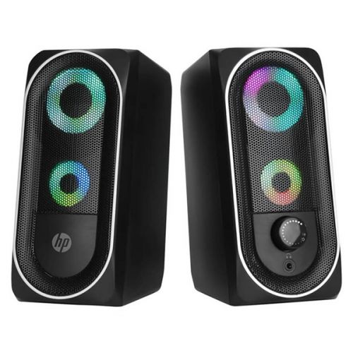 HP MULTIMEDIA SPEAKER WIRED WITH LED LIGHTING BLACK 