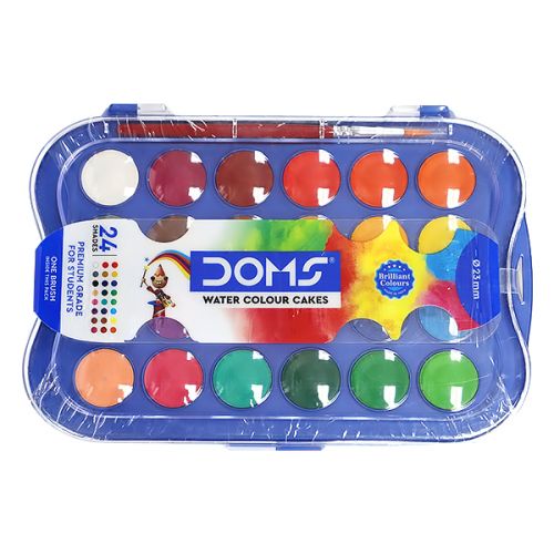 DOMS WATER COLOUR CAKES SET 24PCS 23MM 
