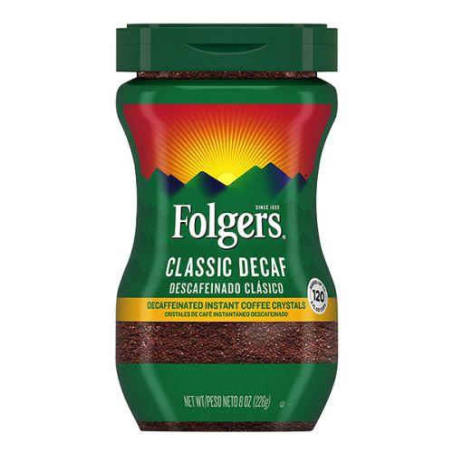 FOLGERS CLASSIC DECAF INSTANT CRYSTAL COFFEE