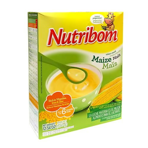 NUTRIBOM INFANT CEREAL PAPER BOX MAIZE 350G