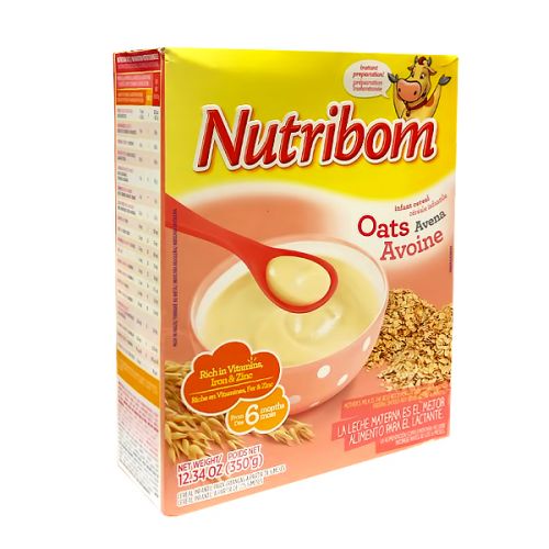 NUTRIBOM INFANT CEREAL PAPER BOX OATS 350G