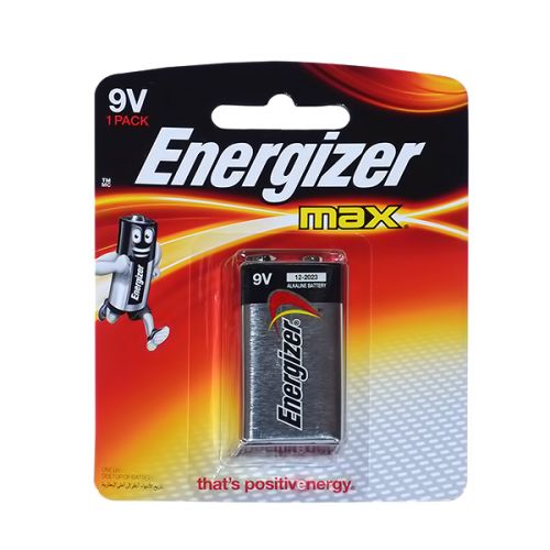 ENERGIZER BATTERY 9V ALKALINE MAX9V OLT 1X12PK