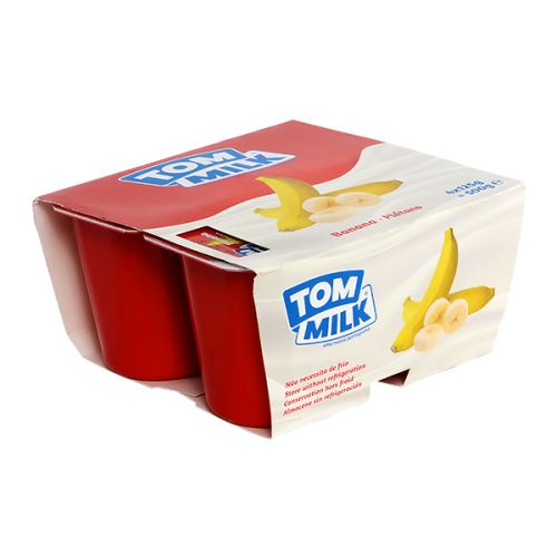 TOM MILK BANANA FLAVOURED 4PCS X 125G