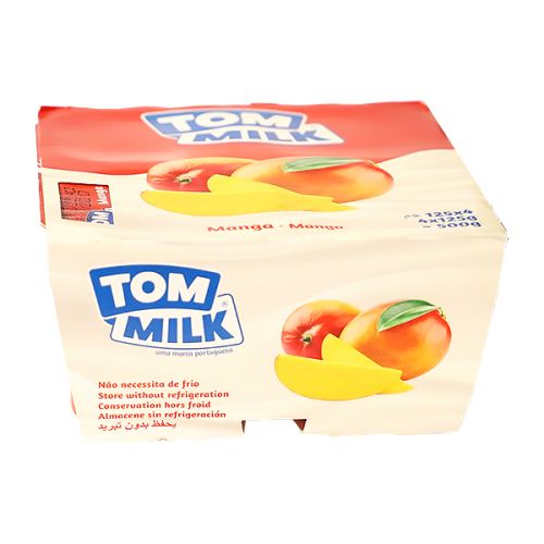 TOM MILK MANGO FLAVORED DAIRY DESSERT 125G x 4PCS