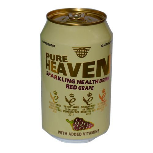 PURE HEAVEN CAN SPARKLING RED GRAPE JUICE 330ML 