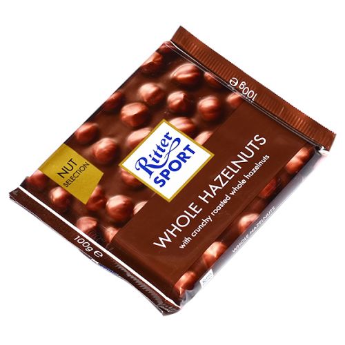 RITTER SPORT HAZELNUTS CHOCOLATE 100G