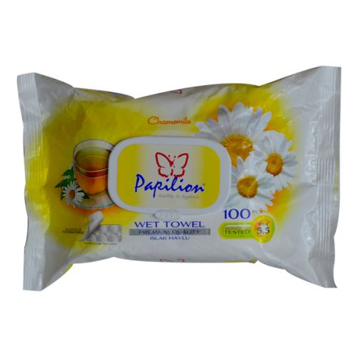 PAPILION WET WIPES WITH CAP CHAMOMILE 100 PCS