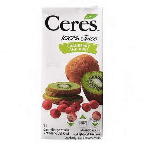 CERES CRANBERRY AND KIWI JUICE 1L