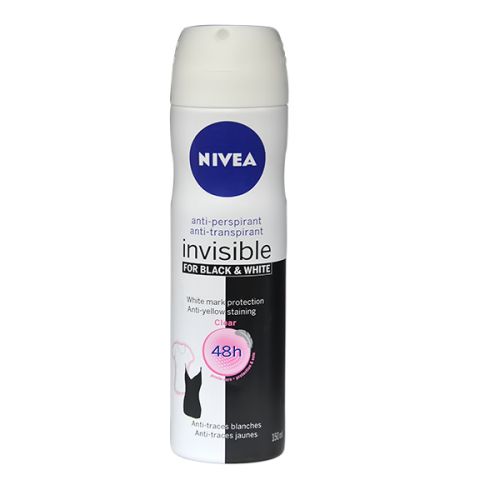 NIVEA FEMALE DEO SPRAY INVISIBLE BLACK & WHITE 150ML