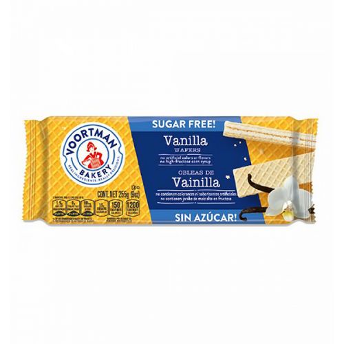 VOORTMAN SUGAR FREE VANILLA WAFER 255G  