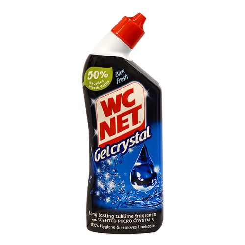 WC NET GEL CRYSTAL TOILET CLEANER NEW BLUE FRESH 