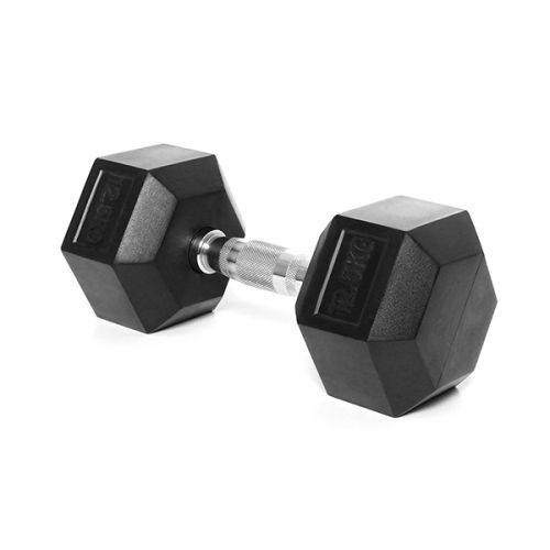 PROESCE RUBBER DUMBBELL SINGLE HEX 12.5KG LKDB-111-12.5KG