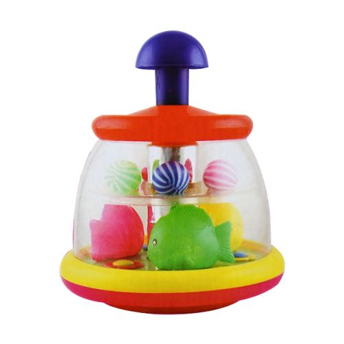 PUSH 'N' SPIN SPRING FISH TOY 